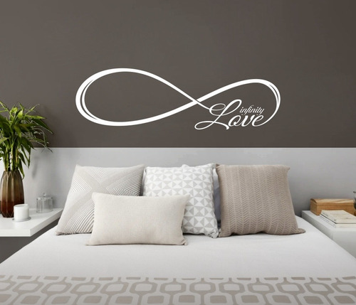 Adesivo De Parede Quarto Casal - Infinity Love Amor Infinito