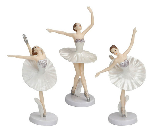 Juego De 3 Estatuillas De Bailarinas Europeas De Ballet Para