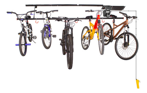 Garage Gator  Elevador Motorizado De 8 Bicicletas, Negro