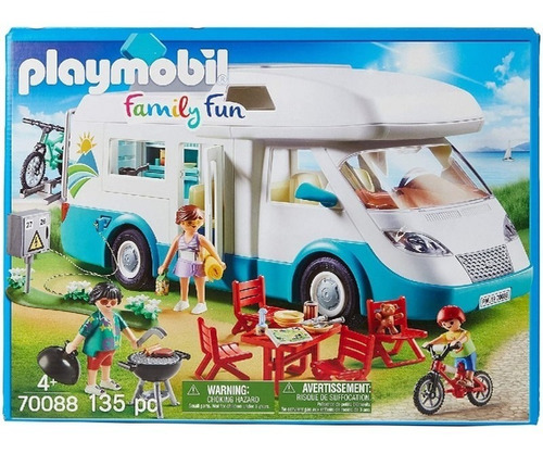 Playmobil Family Fun 70088 Caravana De Verano Campamento Edu