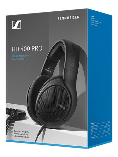 Sennheiser Hd 400 Pro Audífonos Para Estudio Podcast Radio Color Negro