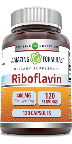 Riboflavina 400 Mg Suplemento Dietetico 120 Capsulas 