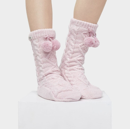 Imagen 4 de 7 de Ugg Pom Pom Fleece Lined Crew Sock Forrados