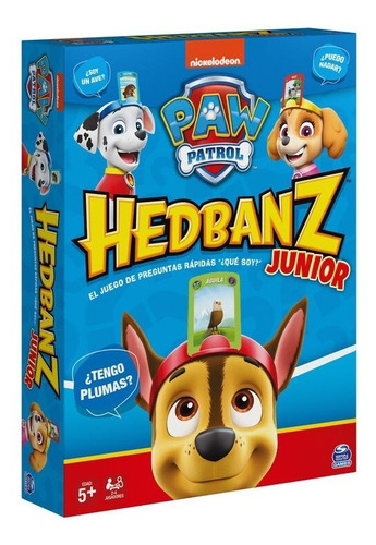 Hedbanz Junior - Paw Patrol El Juego  De Preguntas ¿qué Soy?