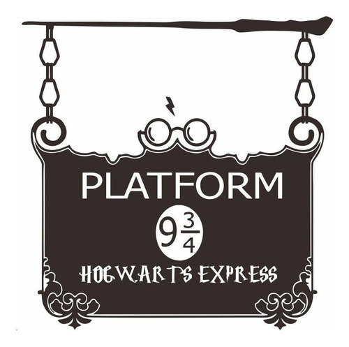 Vinilo Decorativo Harry Potter Plataforma 9 Y 3/4 40x40cm
