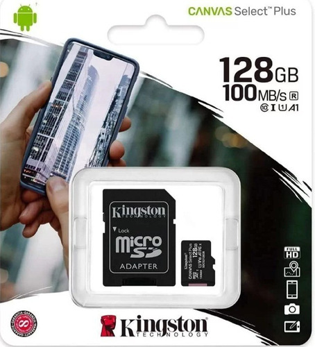 Memoria Micro Sd Kingston Hc Class 10 128gb Con Adactador 