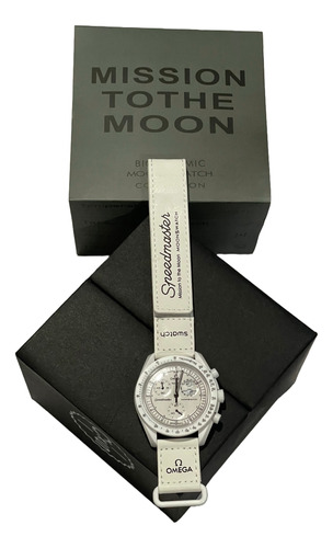 Reloj Omega Swatch Moonswatch Snoopy Blanco Mission To Moon