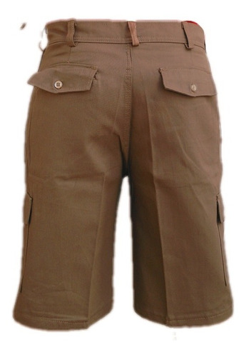 Bermuda De Trabajo Gabardina 8 Oz Beige Azul Verde Negro