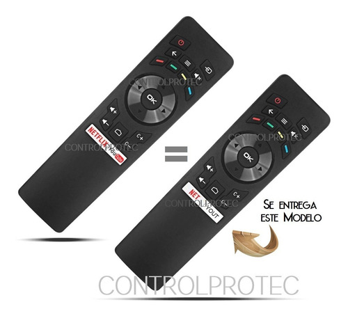 Imagen 2 de 4 de Control Remoto Para Smart Tv Noblex Dj43x5000 Dj32x5100 Dj50