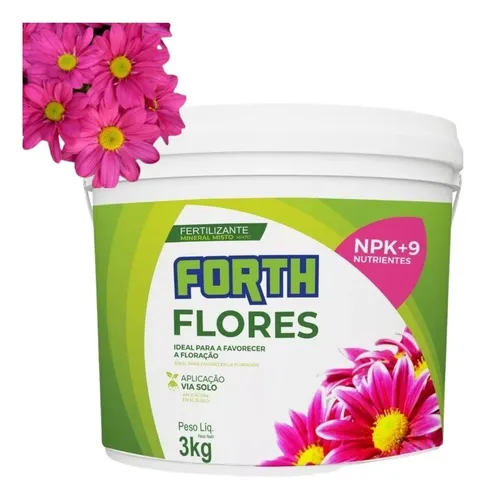 Adubo Fertilizante Forth Flores 3kg Completo Jardineira