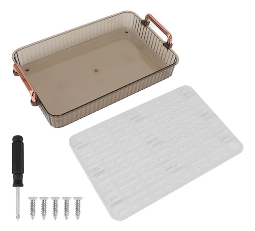 Bandeja De Té Rectangular De Doble Capa Con Drenaje Para