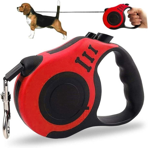 Correa Retráctil Ajustable Perro Mascotas Resistente 5 Mts