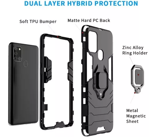 Funda Bumper Silicona y Plastico Mate Carcasa con Magnetico Anillo de dedo  Soporte para Nothing Phone