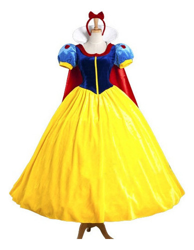 Mujer Princesa Blancanieves Disfraz Cosplay Capa Y Polisón