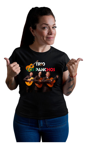 Playera Trio Los Panchos De Algodón Color Negro Disco