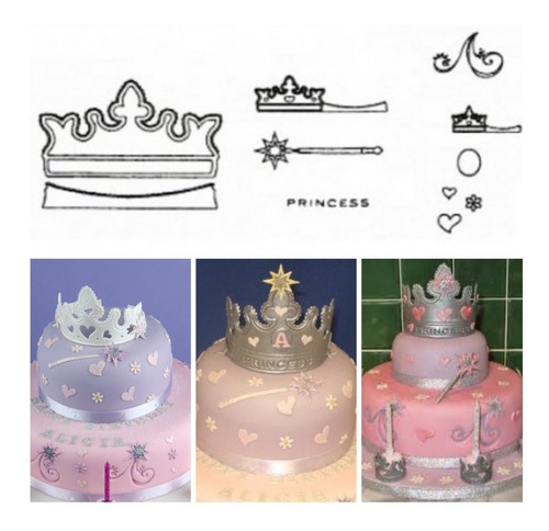 Cortador De Corona Tiara Princesa Fondant 15cm*9cm