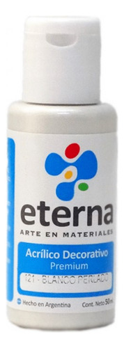 Acrilico Eterna 50 Ml Decorativos Premium Colores X 1 Óleo Blanco Perlado