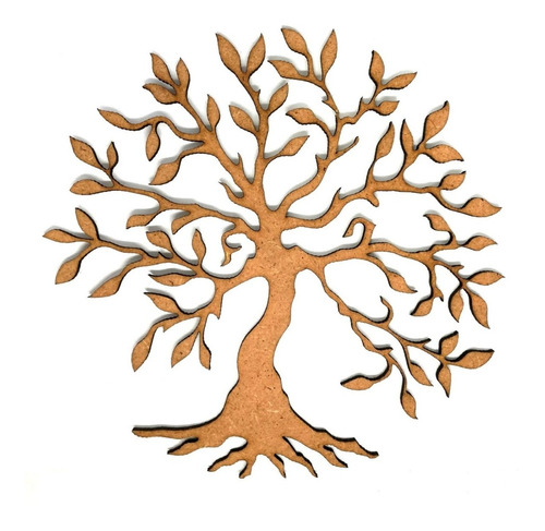 Decoración Para Pared Mdf Árbol De La Vida 20 Cm 60 Piezas 