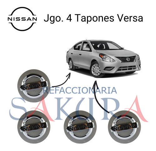 4 Centros Rin De Lujo Nissan Versa 2011-2019