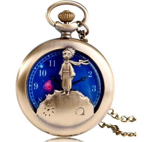 Imagen 1 de 8 de Reloj Principito Collar Reloj De Bolsillo + Caja De Regalo 
