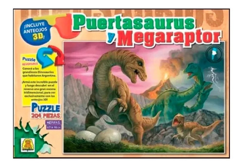 Rompecabeza Puzzle 3d Implas Puertasaurus Y Megaraptor