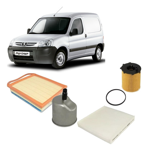 Kit 4 Filtros Peugeot Partner Hdi Berlingo