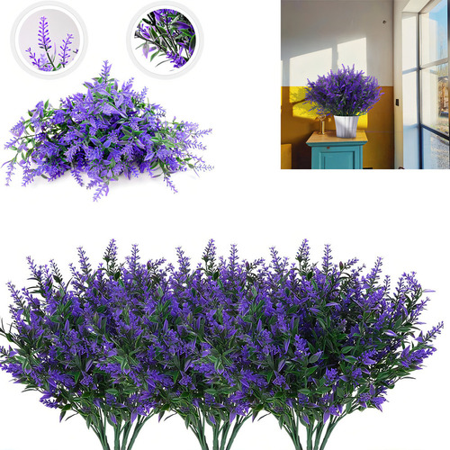 10 Pacotes De Flores Artificiais De Lavanda, Para Decoração