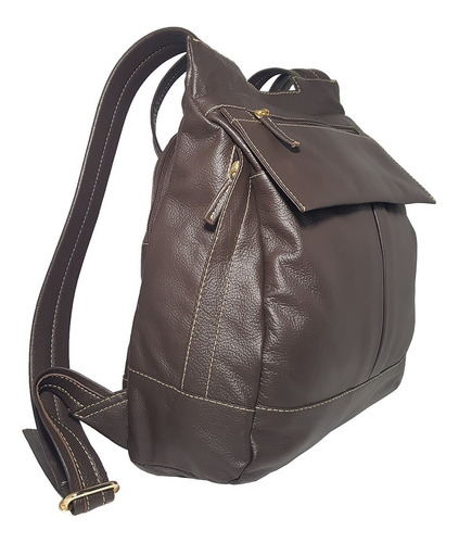 Imagem 8 de 10 de Mochila Feminina Preta De Couro Legítimo Genuíno Resistente