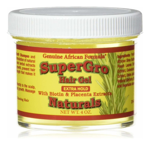 African Formulas Super Grow Gel Para El Cabello, 4 Oz