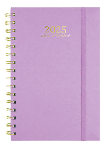 Agenda Semanal 2025 Notebook Portada Lila