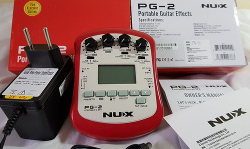 Pedal Pedaleira Nux Pg2 Pg 2 Processador Efeitos P/ Guitarra