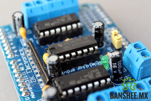 Motor Y Servo Shield 2 Puentes H Dobles L293d 74hc59 Arduino Uno Y Mega
