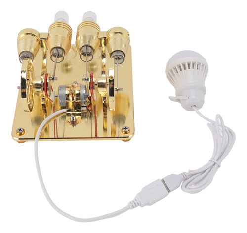 Led De 4 Cilindros, Motor Stirling, Aire Caliente, Bricolaje