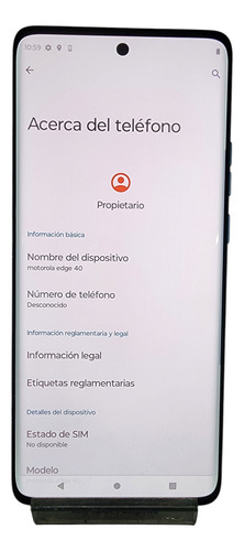 Telefono Motorola Edge 40 256gb 8gb Ram Liberado Azul (Usado)