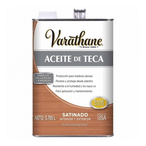 Rust Oleum Aceite De Teca Varathane 3.78 Lt