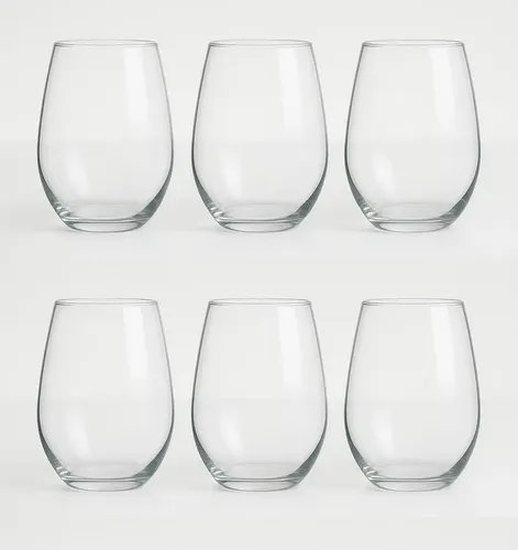 Jogo 6 Copos Vidro 440ml Amber Pasabahce Água Suco Transparente Pasabahçe