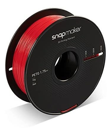 Filamento Petg Snapmaker 1.75 Rojo 1kg - Precisión +/-