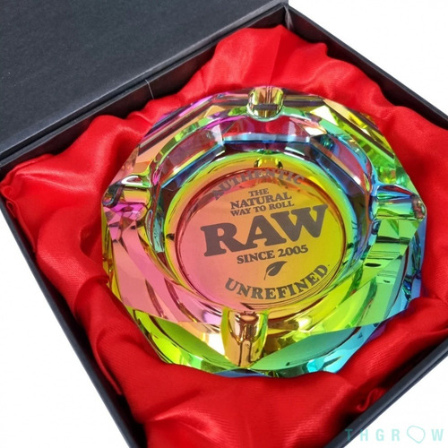 Cenicero Raw Ashtray Rainbow Glass Rainbow