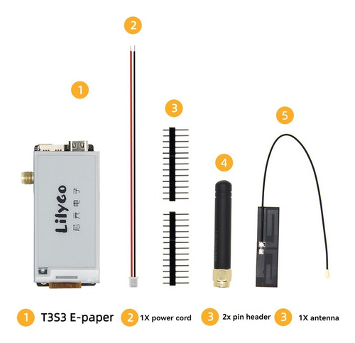 Módulo Inalámbrico E-paper 915mhz Esp32-s3 Lora Developm