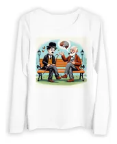 Comprar Remera Mujer Ml Chaplin Y Freud Dos Genios Una Charla C2