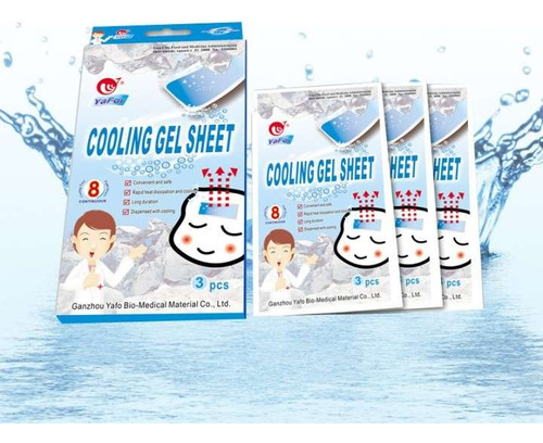 Pack De 3 Parches De Gel Para Bajar La Fiebre Adulto Y Niños