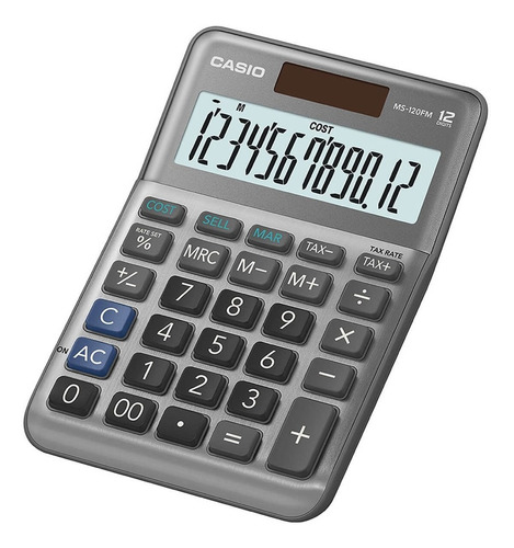 Calculadora Escritorio Casio Ms-120fm Gris 12 Digitos