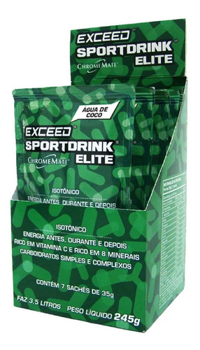 Exceed Sportdrink Elite Isotônico Caixa 7 Sachês 35g Cada