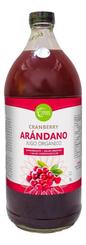 Jugo De Arándano Organico Verde Santo Cranberry Antioxida 1l