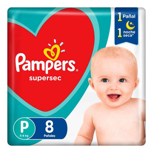 Pañales Pampers SuperSec Max  P