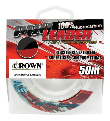 Linha Crown Pro Leader 100% Fluorocarbono - 0,31 Mm / 16 Lbs