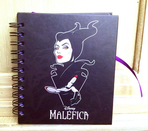 Imagen 1 de 1 de Disney Malefica Libreta Para Notas Hojas Moradas