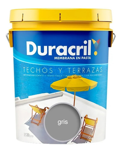 Membrana En Pasta Para Techos Y Terrazas Duracril 4lts.