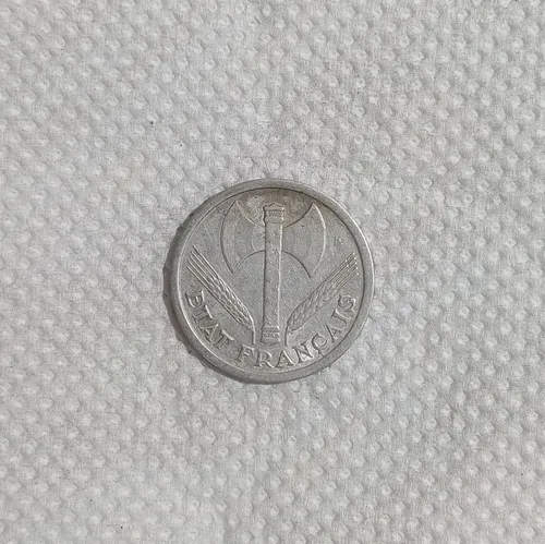 Moneda Francia Regimen Vichy Petain 1943 2 Francos W W I I