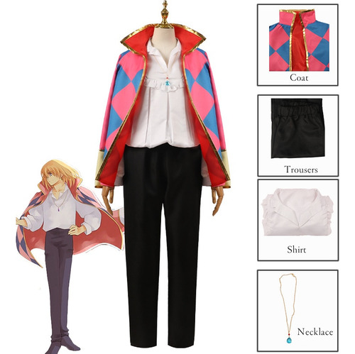 Disfraz De Howl's Moving Castle Howl Para Cosplay Howl's